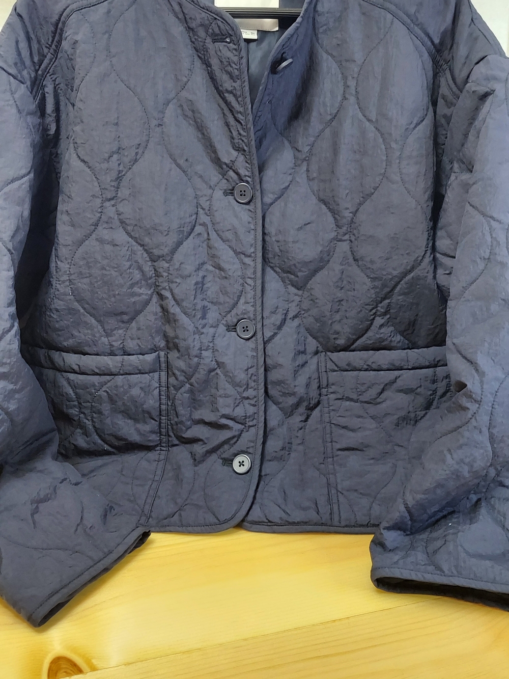 Women's Quilted Puffer Jacket in Deep Blue Large